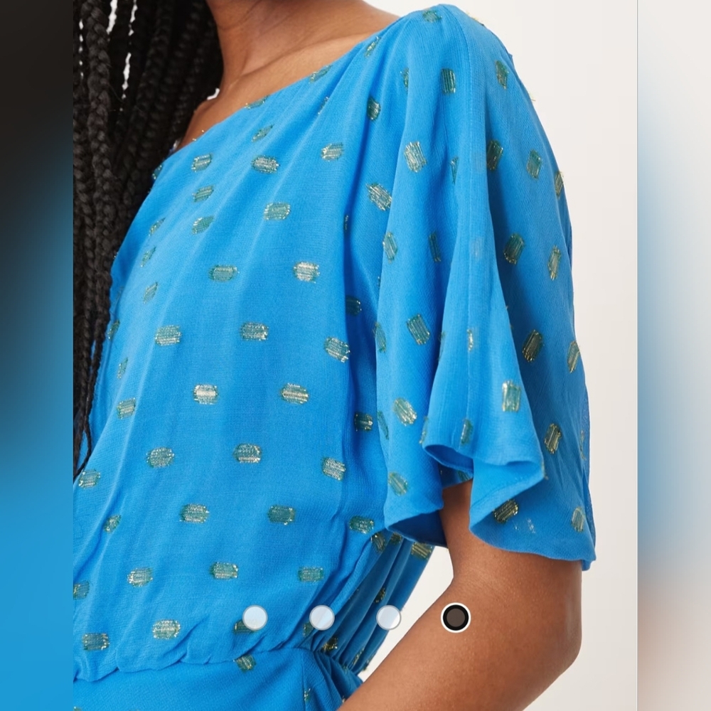 Never Fully Dressed Blue Midi Dress - Picture 2 of 8